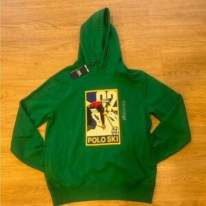 Polo Ralph Lauren Men’s Polo Ski 92 Fleece Pullover Hoodie Green NWT M